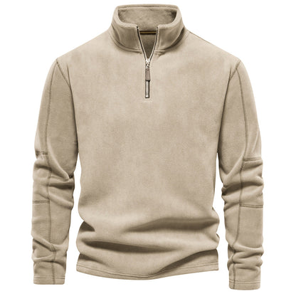 Men's Corduroy Stand Collar Classic-Fit Sweatshirt