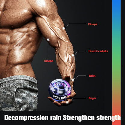 Self-Starting Wrist Gyro Ball, Wrist Strengthening Device, Hand Enhancer, Forearm Exerciser