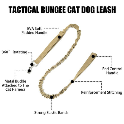 Cat Harness & Leash, Tactical Pet Walking Harness Escapeproof Breathable Cat Vest Harnesses with Letter Stickers