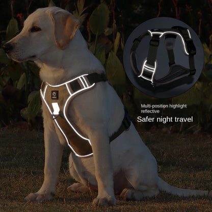 Adjustable Harness Dog Reflective Safety Training Walking Chest Vest Leads Collar
