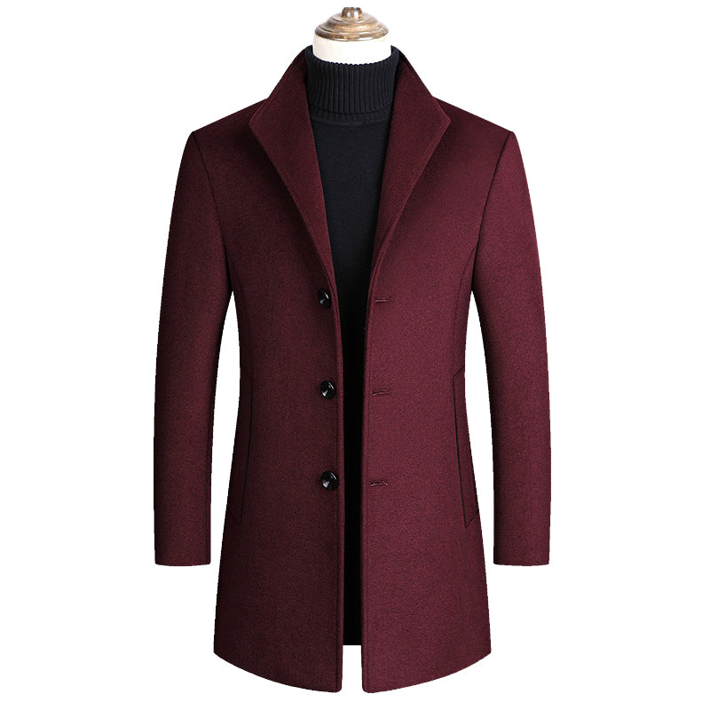 British Gentleman Thick Wool Pea Coat