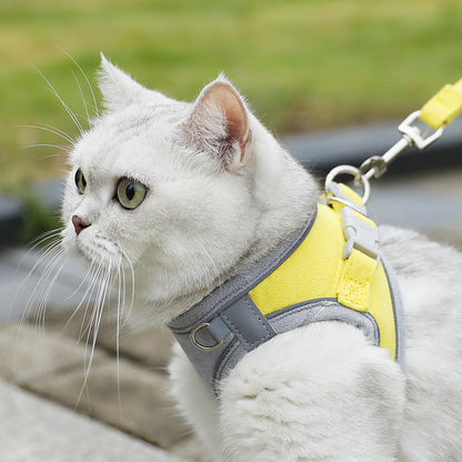 Cat Harness and Leash Set Escape Proof Safe Adjustable Kitten Vest Harnesses