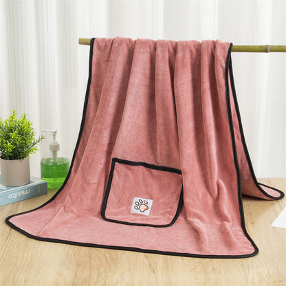 Microfibre Fast Drying Super Absorbent Pet Dog Cat Bath Robe Towel, Extra Soft & Thick