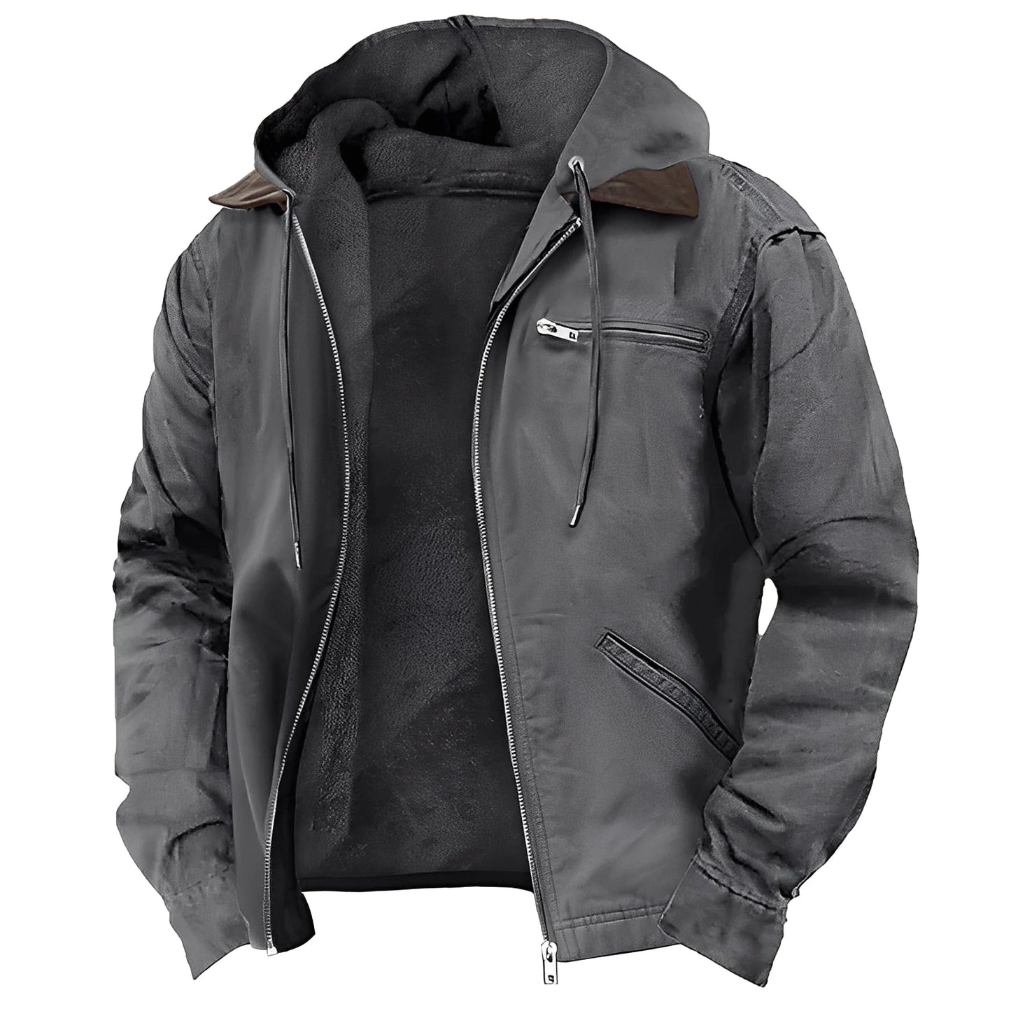 Men's Premium Fleece Lined Zipper Hoodie Jacket