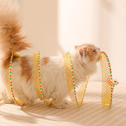 Folded Cat Tunnel,S Shaped Cat Tunnel Spring Toy