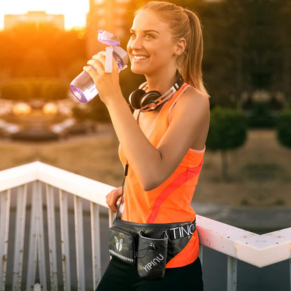 Hiking Fanny Pack, Waist Bag with Water Bottle Holder for Men Women Outdoors Walking Running