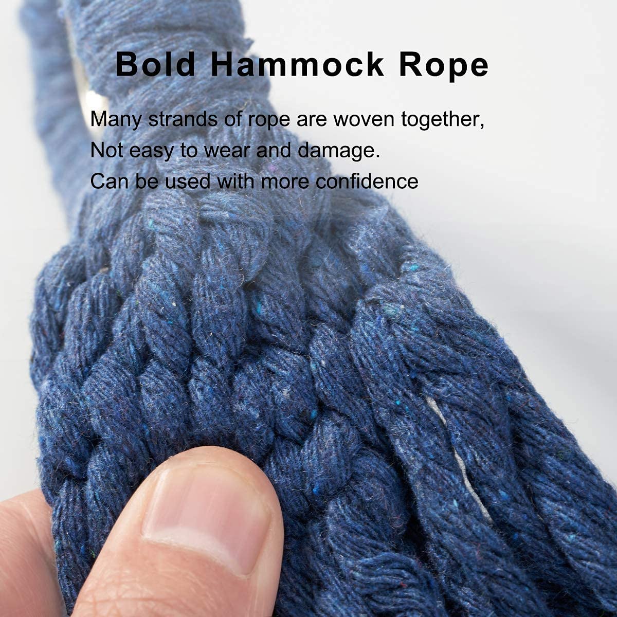 Double Hammock 2 Person Canvas Cotton Hammock with Carrying Bag for Patio Porch Garden Backyard Lounging