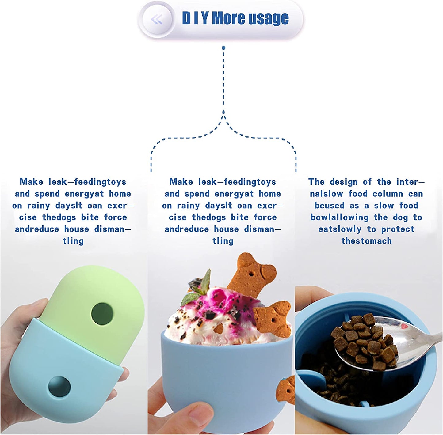 Dog Puzzle Toy Ball Durable Dog Balls for Teeth Cleaning / IQ Training .Dog Puzzle Toys, Dog Enrichment Toys, and Interactive Dog Toys in One