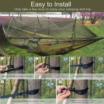 Camping Hammock with Mosquito Net Uplayteck Portable Double / Single Travel Hammock Insect Netting 210D Nylon Hammock Swing